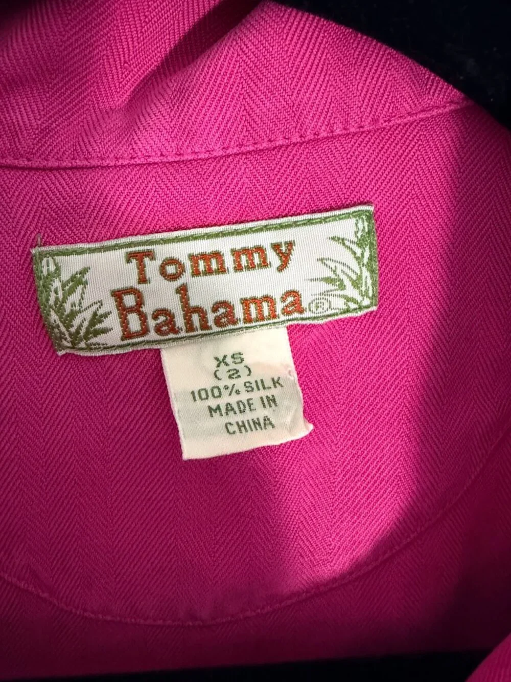 Tommy Bahama Pink 100% Silk Tie Front Sleeveless Blouse XS Y2K Vacation Coastal - Picture 4 of 4